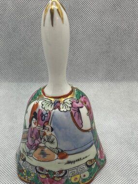 Asian Design Floral Bell Porcelain